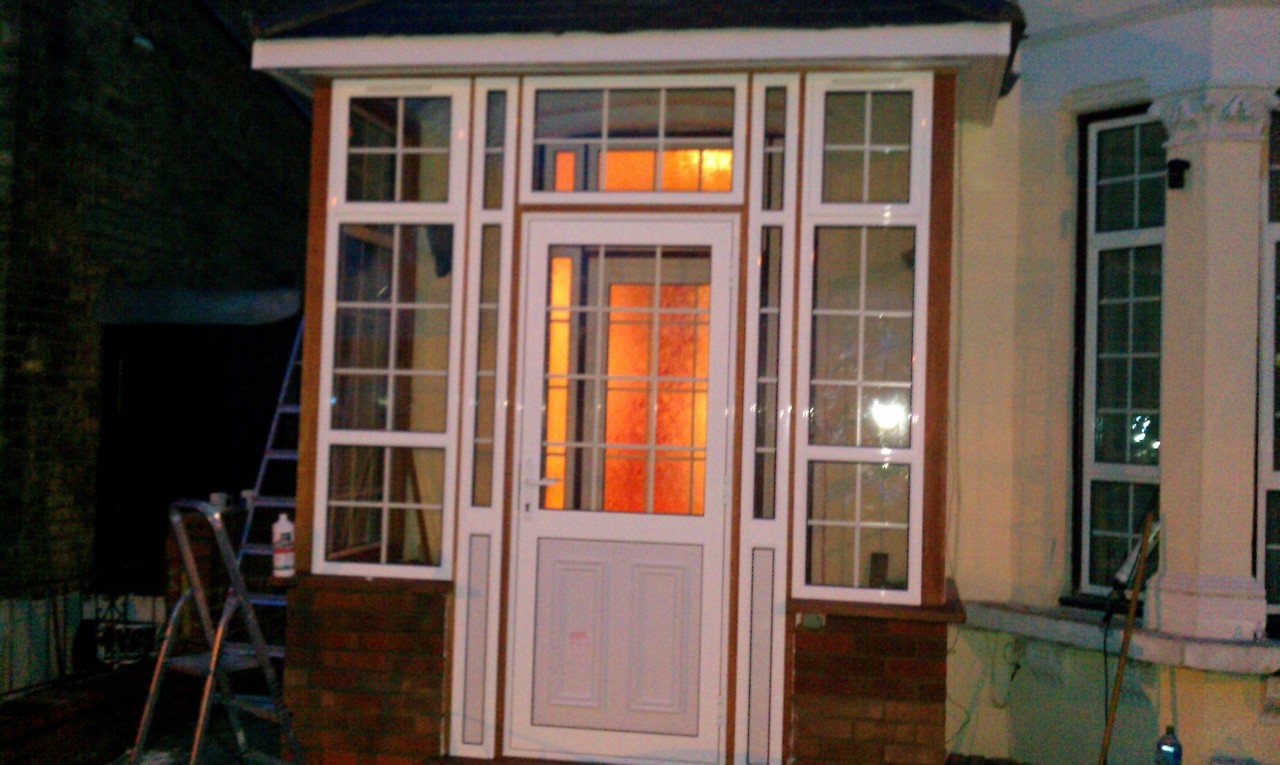 uPVC porch with Georgian bar glazing installed in West Ealing